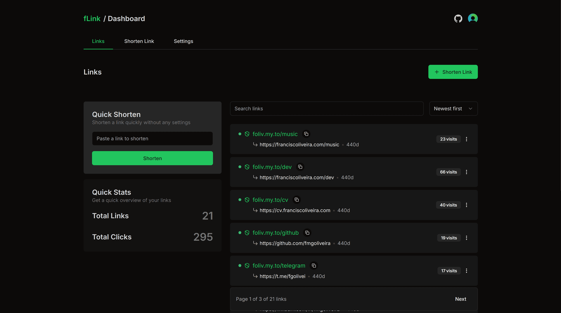 fLink - URL Shortener